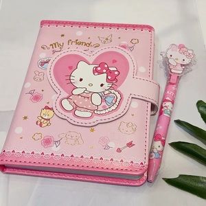 Hello kitty notebook and gel pen